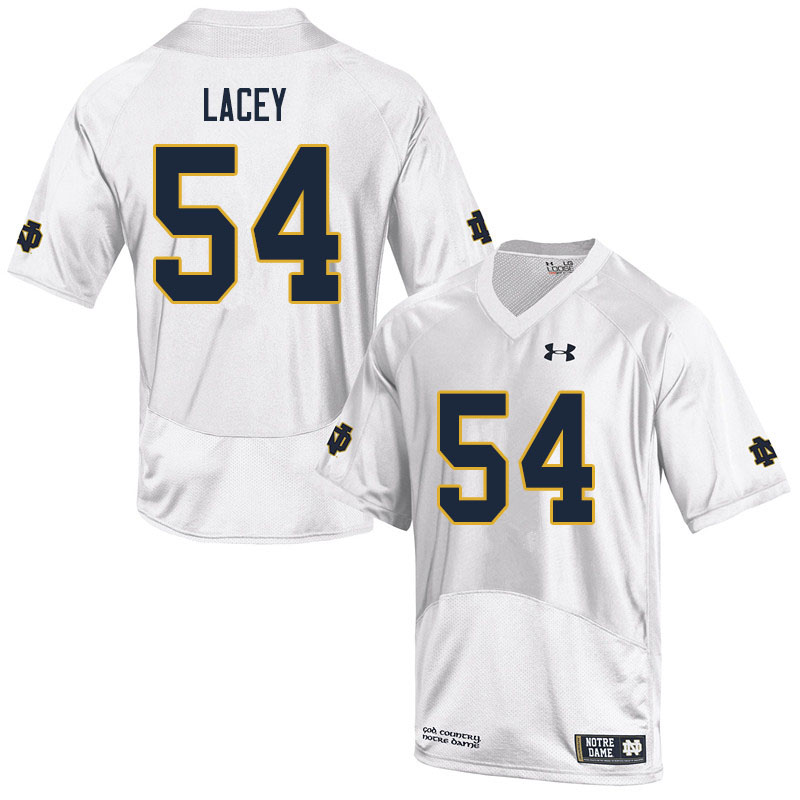 Men #54 Jacob Lacey Notre Dame Fighting Irish College Football Jerseys Sale-White